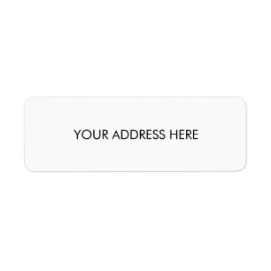 Etiqueta de retorno simple en blanco y negro