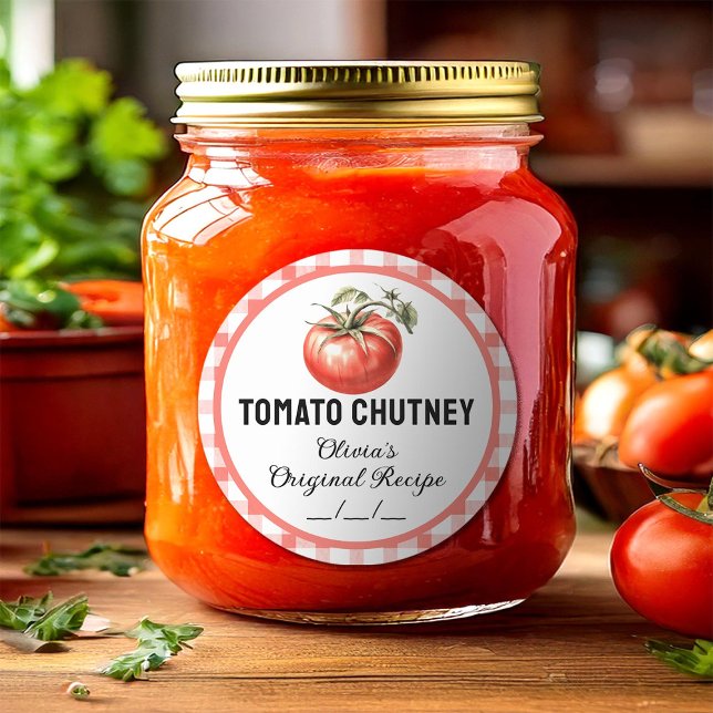 Etiqueta de revestimiento de tomate Chutney con di (Subido por el creador)
