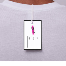 Etiqueta de ropa con logotipo de negocio moderno T