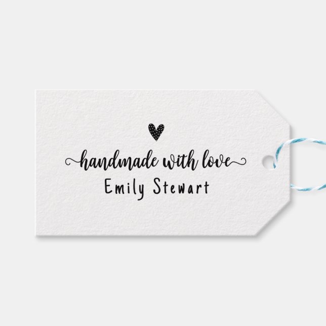 Etiqueta de ropa personalizada para artículo hecho (Frente (Horizontal))