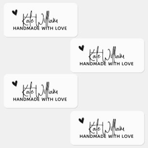 Etiqueta de ropa personalizada para artículo hecho