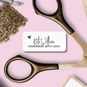 Etiqueta de ropa personalizada para artículo hecho