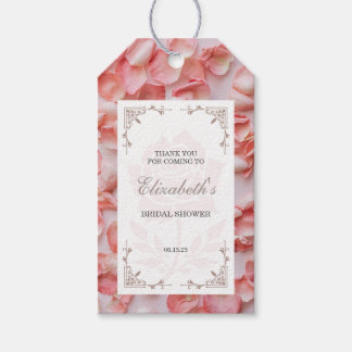 Etiqueta de Rosa Petal Bridal Shower Favor
