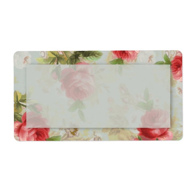 Etiqueta de Rosas de época (Frente)