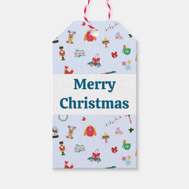 Etiqueta de sabor detalles lindos Navidad (Anverso)