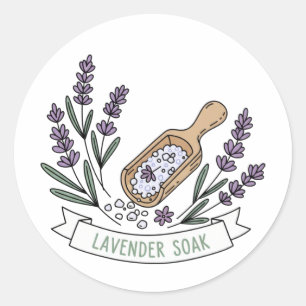 Etiqueta de Sal de Baño de Remojo de Lavanda Spa