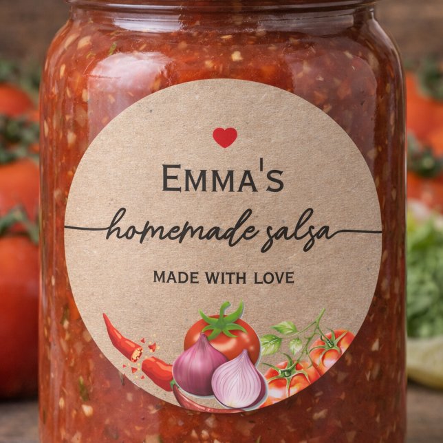etiqueta de Salsa Casera Kraft con Corazón (Subido por el creador)