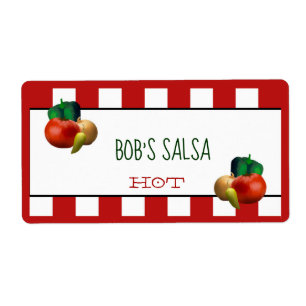 Etiqueta de salsa casera para personalizados