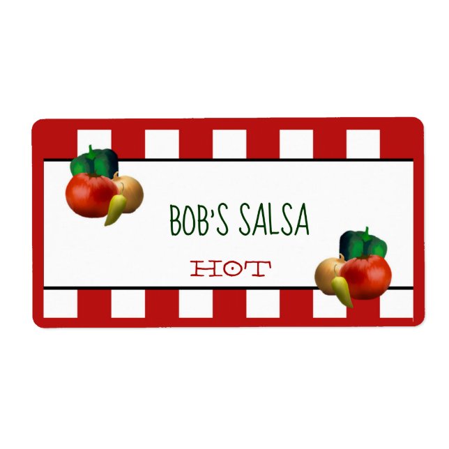 Etiqueta de salsa casera para personalizados (Frente)