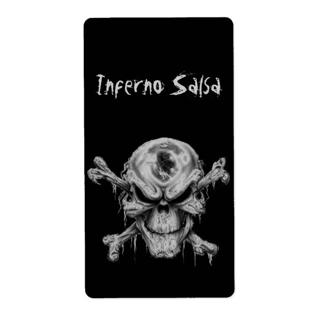 Etiqueta de Salsa casera Skull&Crossbone (Frente)
