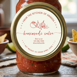 Etiqueta de Salsa Casera Vintage