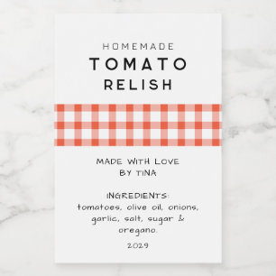 Etiqueta de Salsa de Tomate Casera Editable