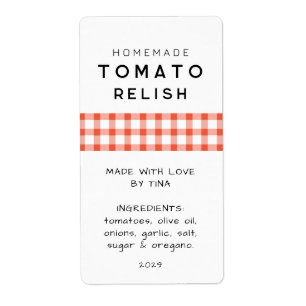 Etiqueta de Salsa de Tomate Casera Editable