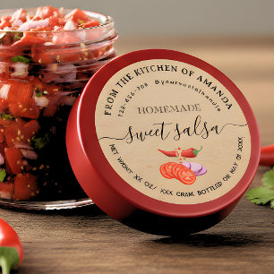 Etiqueta de Salsa de Tomate Casera Kraft Vintage 