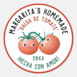 Etiqueta de Salsa de Tomate española para receta c