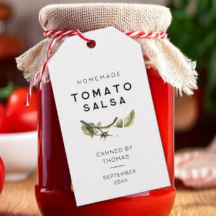 Etiqueta de Salsa de Tomate Moderna con hoja de to