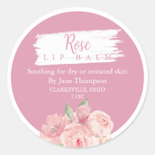 Etiqueta de salva/bálsamo/jabón de Rosa