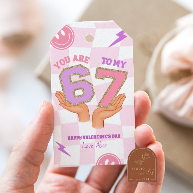 Etiqueta de San Valentín Retro Ondulada Rosa 67 (Subido por el creador)