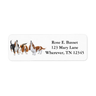 Etiqueta de sangría de basset