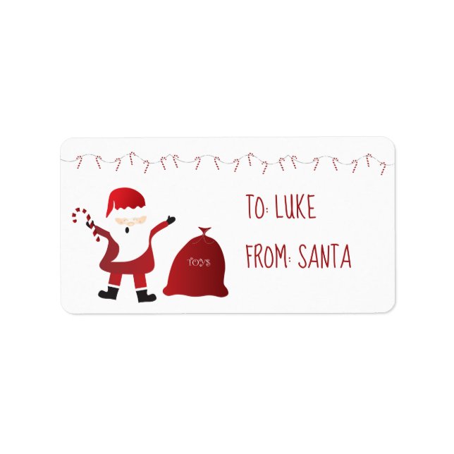 Etiqueta De Santa Claus (Frente)