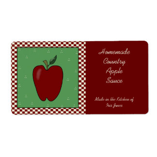 Etiqueta de Sauce de Apple Country