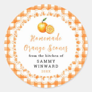 Etiqueta de Scone de Naranja Casero
