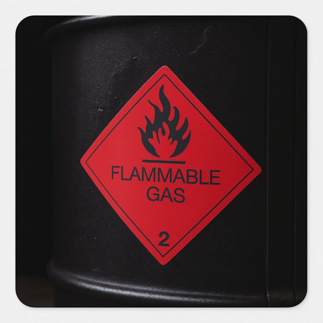 Etiqueta de seguridad de gas inflamable Señal de a (Subido por el creador)
