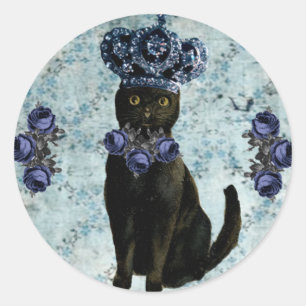 Etiqueta de sellado de Pegatina de gato negro Bell