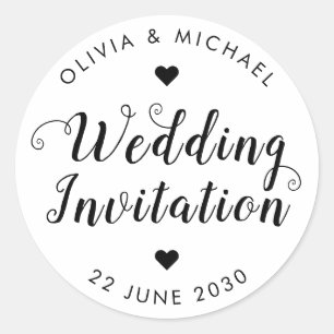 Etiqueta de sellado de sello de guión de corazón d