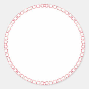 Etiqueta de sellado redondo de caramelo rojo