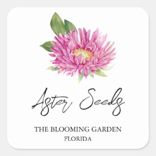 Etiqueta de Semillas de Aster