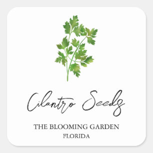Etiqueta de Semillas de Cilantro
