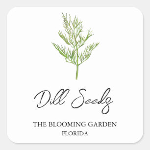 Etiqueta de semillas de Dill