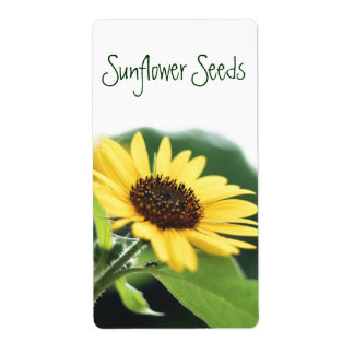 Etiqueta de semillas de girasol