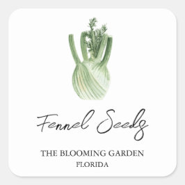 Etiqueta de semillas de hinojo
