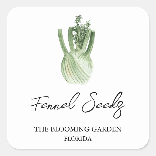 Etiqueta de semillas de hinojo (Anverso)