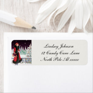 Etiqueta de señora retro vintage Art Deco