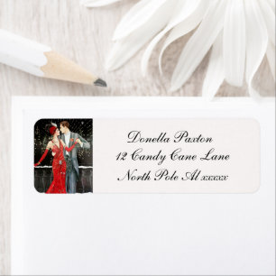 Etiqueta de señoritas retro Art Deco