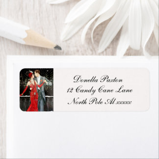 Etiqueta de señoritas retro Art Deco