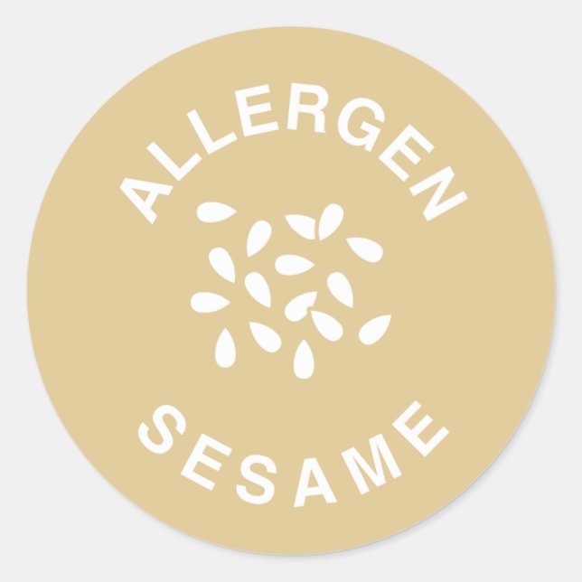 Etiqueta de Sesam Allergen (Anverso)