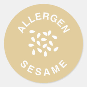 Etiqueta de Sesam Allergen