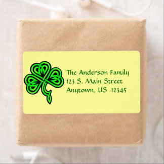 Etiqueta de Shamrock de Knot Celtic