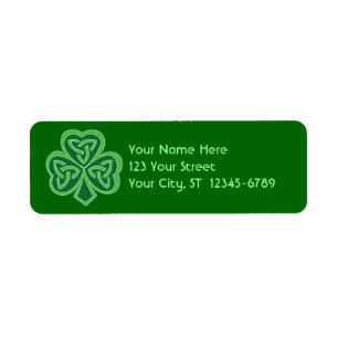Etiqueta de Shamrock de Knot Celtic