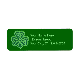 Etiqueta de Shamrock de Knot Celtic