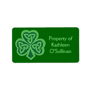 Etiqueta de Shamrock de Knot Celtic
