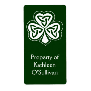 Etiqueta de Shamrock de Knot Celtic