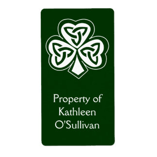 Etiqueta de Shamrock de Knot Celtic