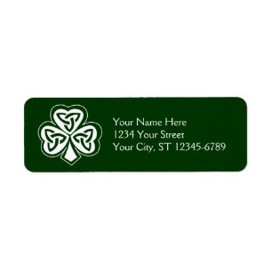 Etiqueta de Shamrock de Knot Celtic