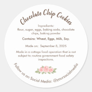 Etiqueta de Sigue Nosotros Galleta de Chocolate Wh