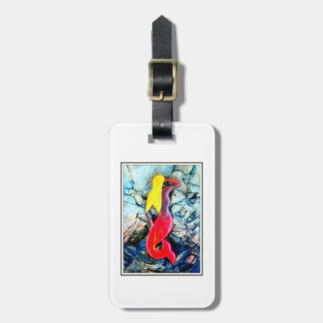 etiqueta de sirena rubia (Frente Vertical)